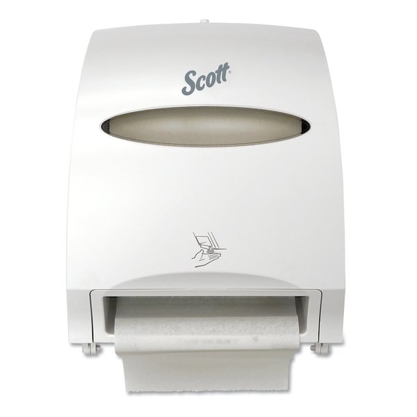 Scott Electronic Hard Roll Towel Dispenser, 12.7w x 9.572d x 15.761h, White 48858